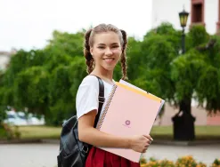 Cahier spirale antartik a4 80p 90g couverture cartonee reglure dot 4 trous coloris rose pastel