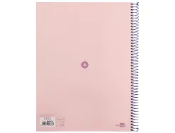 Cahier spirale antartik a4 80p 90g couverture cartonee reglure dot 4 trous coloris rose pastel
