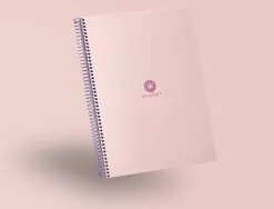 Cahier spirale antartik a4 80p 90g couverture cartonee reglure dot 4 trous coloris rose pastel