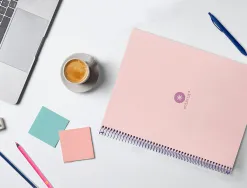 Cahier spirale antartik a4 80p 90g couverture cartonee reglure dot 4 trous coloris rose pastel