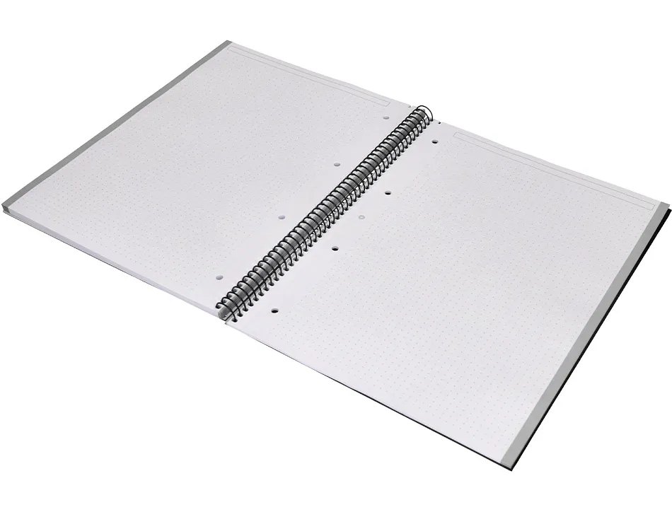 Cahier spirale antartik a4 80p 90g couverture cartonee reglure dot 4 trous coloris noir