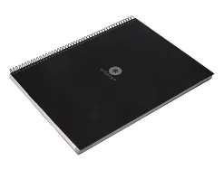 Cahier spirale antartik a4 80p 90g couverture cartonee reglure dot 4 trous coloris noir