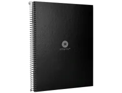 Cahier spirale antartik a4 80p 90g couverture cartonee reglure dot 4 trous coloris noir