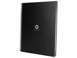 Cahier spirale antartik a4 80p 90g couverture cartonee reglure dot 4 trous coloris noir