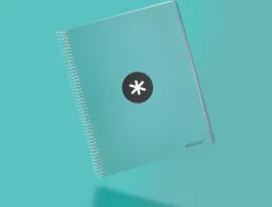 Cahier spirale antartik a4 100g couverture rembordee seyes sans bandes 4 trous coloris menthe