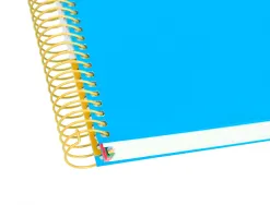 Cahier spirale antartik a5 240p 90g couverture rembordee quadrillage 5mm 6 trous coil-lock coloris bleu