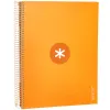 Cahier spirale antartik a4 240p 90g remborde 5x5mm microperfore 5 bandes 4 trous coloris jaune moutarde