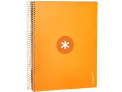 Cahier spirale antartik a4 240p 90g remborde 5x5mm microperfore 5 bandes 4 trous coloris jaune moutarde