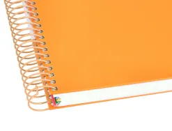 Cahier spirale antartik a4 240p 90g remborde 5x5mm microperfore 5 bandes 4 trous coloris jaune moutarde