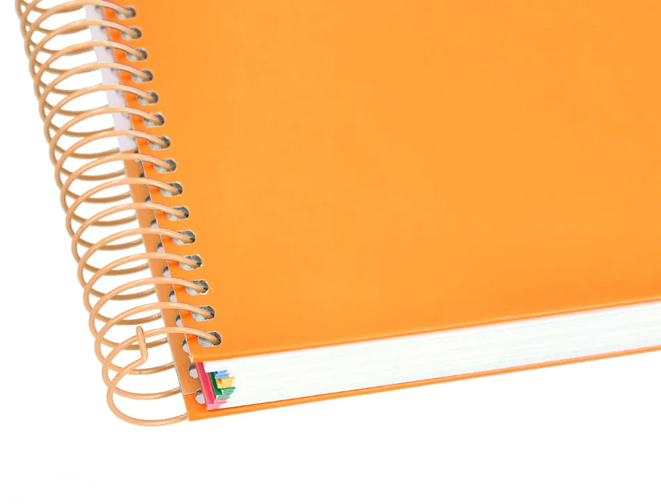 Cahier spirale antartik a4 240p 90g remborde 5x5mm microperfore 5 bandes 4 trous coloris jaune moutarde