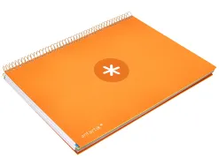 Cahier spirale antartik a4 240p 90g remborde 5x5mm microperfore 5 bandes 4 trous coloris jaune moutarde