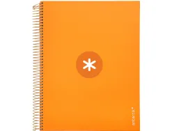 Cahier spirale antartik a4 240p 90g remborde 5x5mm microperfore 5 bandes 4 trous coloris jaune moutarde