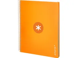 Cahier spirale antartik a4 240p 90g remborde 5x5mm microperfore 5 bandes 4 trous coloris jaune moutarde
