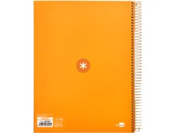 Cahier spirale antartik a4 240p 90g remborde 5x5mm microperfore 5 bandes 4 trous coloris jaune moutarde