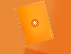 Cahier spirale antartik a4 240p 90g remborde 5x5mm microperfore 5 bandes 4 trous coloris jaune moutarde