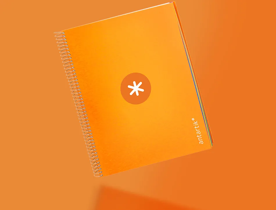 Cahier spirale antartik a4 240p 90g remborde 5x5mm microperfore 5 bandes 4 trous coloris jaune moutarde