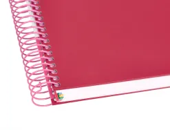 Cahier spirale antartik a5 14,8x21cm 240p 90g/m2 5x5mm 6 trous coil-lock coloris framboise