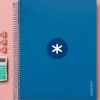 Cahier spirale antartik a4 240p 90g remborde 5x5mm microperfore 5 bandes 4 trous coloris bleu marine