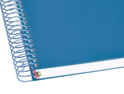 Cahier spirale antartik a4 240p 90g remborde 5x5mm microperfore 5 bandes 4 trous coloris bleu marine