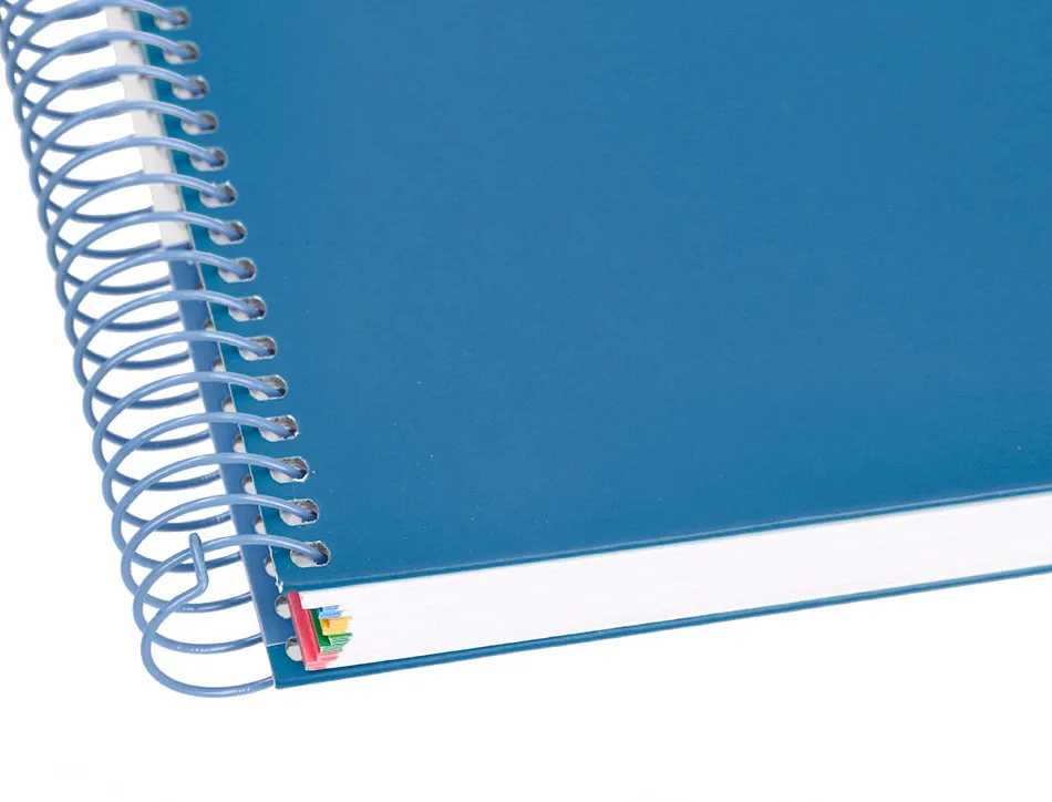 Cahier spirale antartik a4 240p 90g remborde 5x5mm microperfore 5 bandes 4 trous coloris bleu marine