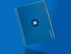 Cahier spirale antartik a4 240p 90g remborde 5x5mm microperfore 5 bandes 4 trous coloris bleu marine
