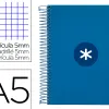 Cahier spirale antartik a5 14,8x21cm 240p 90g/m2 5x5mm 6 trous coil-lock coloris bleu marine