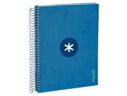 Cahier spirale antartik a5 14,8x21cm 240p 90g/m2 5x5mm 6 trous coil-lock coloris bleu marine
