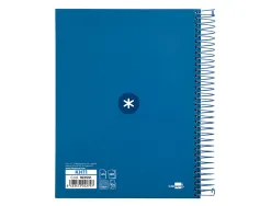 Cahier spirale antartik a5 14,8x21cm 240p 90g/m2 5x5mm 6 trous coil-lock coloris bleu marine