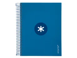 Cahier spirale antartik a5 14,8x21cm 240p 90g/m2 5x5mm 6 trous coil-lock coloris bleu marine