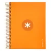 Cahier spirale antartik a5 14,8x21cm 240p 90g/m2 5x5mm 6 trous coil-lock coloris jaune
