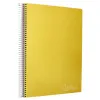 Cahier spirale liderpape jollycouverture contrecollée a4 280p 75g/m2 5x5mm microperforé 4 trous coloris jaune