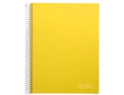 Cahier spirale liderpape jollycouverture contrecollée a4 280p 75g/m2 5x5mm microperforé 4 trous coloris jaune