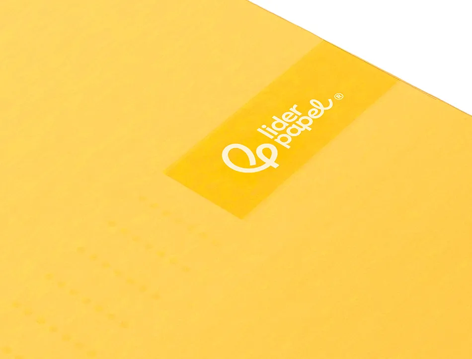 Cahier spirale liderpapel crafty couverture contrecollée a4 240p 90g/m2 5x5mm microperforé 4 trous coloris jaune