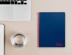 Cahier spirale liderpapel a5 micro wonder 240 pages 90g 5x5mm 6 trous 5 bandes couleurs bleu marine