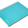 Cahier spirale liderpapel jolly couverture contrecollée a4 280p 75g/m2 5x5mm microperforé 4 trous coloris bleu ciel