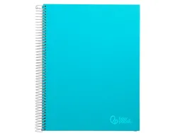 Cahier spirale liderpapel jolly couverture contrecollée a4 280p 75g/m2 5x5mm microperforé 4 trous coloris bleu ciel