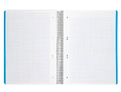 Cahier spirale liderpapel a5 micro wonder 240 pages 90g 5x5mm 6 trous 5 bandes couleurs gris