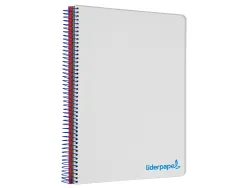 Cahier spirale liderpapel a5 micro wonder 240 pages 90g 5x5mm 6 trous 5 bandes couleurs gris