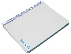 Cahier spirale liderpapel a5 micro wonder 240 pages 90g 5x5mm 6 trous 5 bandes couleurs gris