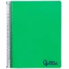 Cahier spirale liderpapel a4 micro wonder 240 pages 90g 5x5mm 4 trous 5 bandes couleurs vert