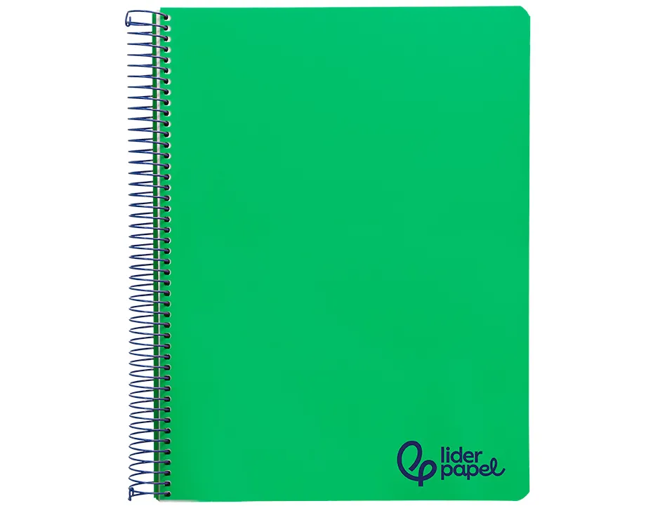 Cahier spirale liderpapel a4 micro wonder 240 pages 90g 5x5mm 4 trous 5 bandes couleurs vert