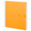 Cahier spirale liderpapel crafty couverture contrecollée a5 240p 90g/m2 5x5mm microperforé6 trous coloris orange