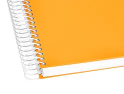Cahier spirale liderpapel crafty couverture contrecollée a5 240p 90g/m2 5x5mm microperforé6 trous coloris orange