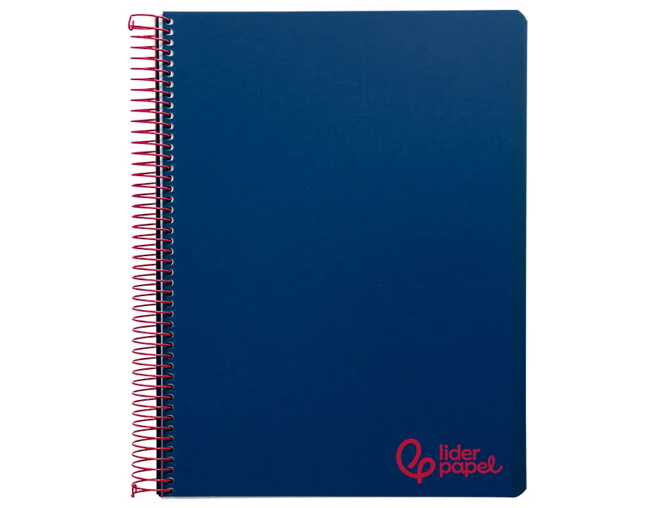 Cahier spirale liderpapel a4 micro wonder 240 pages 90g 5x5mm 4 trous 5 bandes couleurs bleu marine
