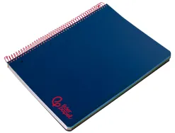 Cahier spirale liderpapel a4 micro wonder 240 pages 90g 5x5mm 4 trous 5 bandes couleurs bleu marine
