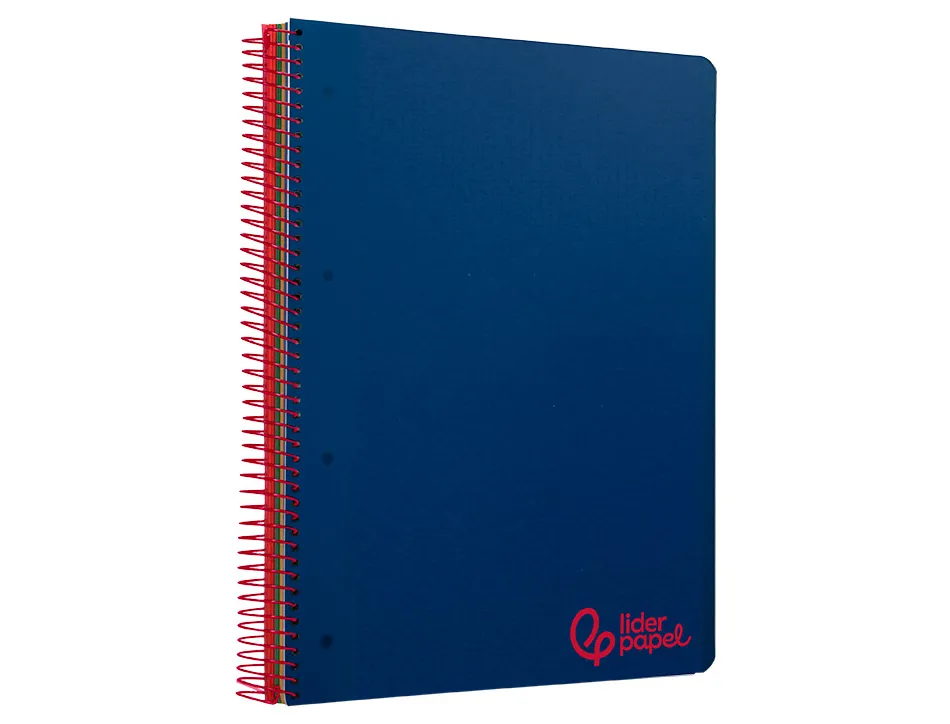 Cahier spirale liderpapel a4 micro wonder 240 pages 90g 5x5mm 4 trous 5 bandes couleurs bleu marine