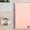 Cahier spirale liderpapel a4 micro wonder 240 pages 90g 5x5mm 4 trous 5 bandes couleurs rose