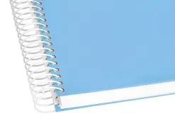 Cahier spirale liderpapel crafty couverture contrecollée a4 240p 90g/m2 5x5mm microperforé 4 trous coloris bleu ciel