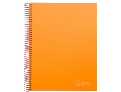 Cahier spirale liderpapel jolly couverture contrecollé a4 280p 75g/m2 5x5mm microperforé 4 trous coloris orange