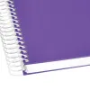 Cahier spirale liderpapel crafty couverture contrecollée a4 240p 90g/m2 5x5mm mnicroperforé 4 trous coloris violet